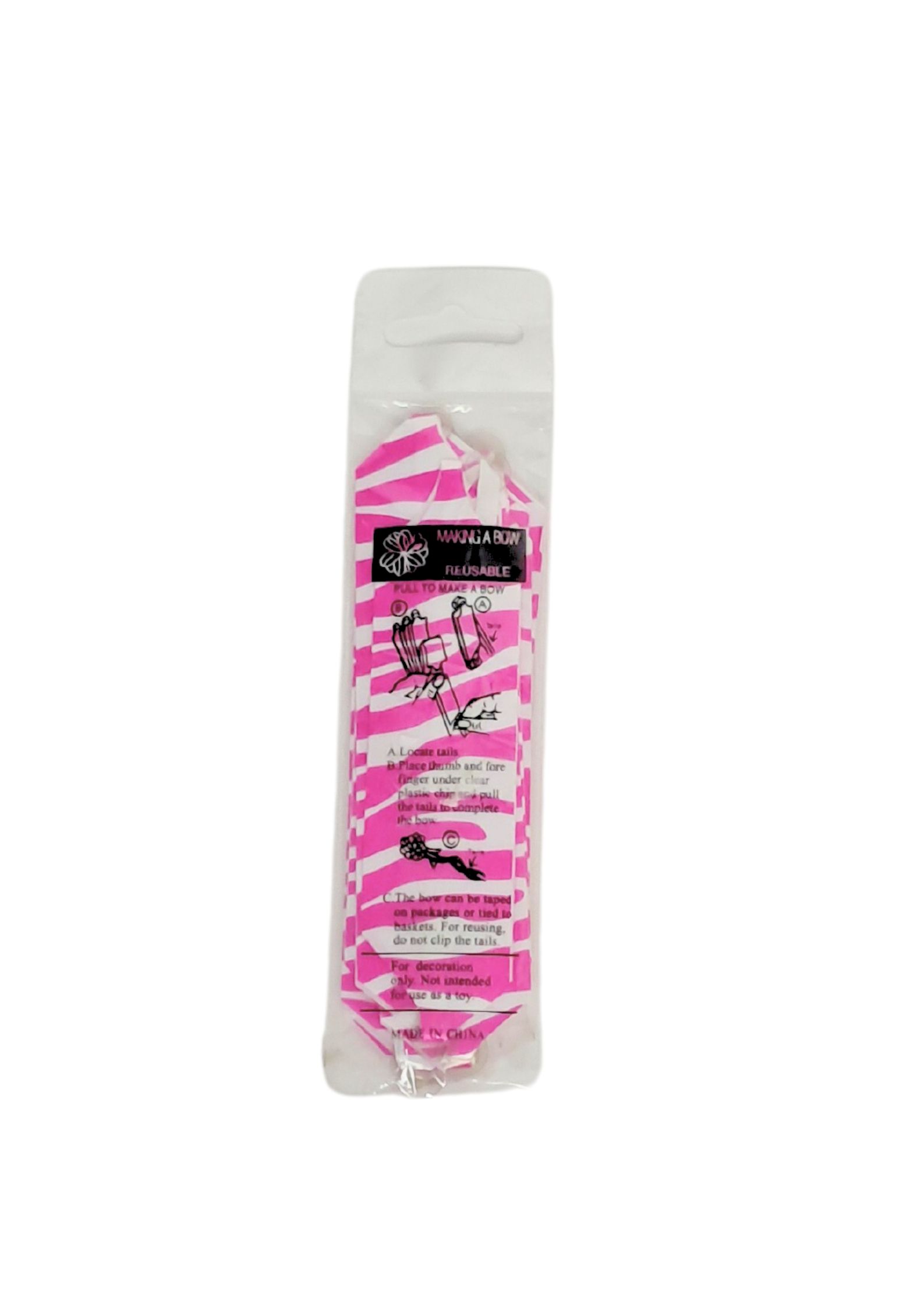 Pink Zebra Print Gift Bow