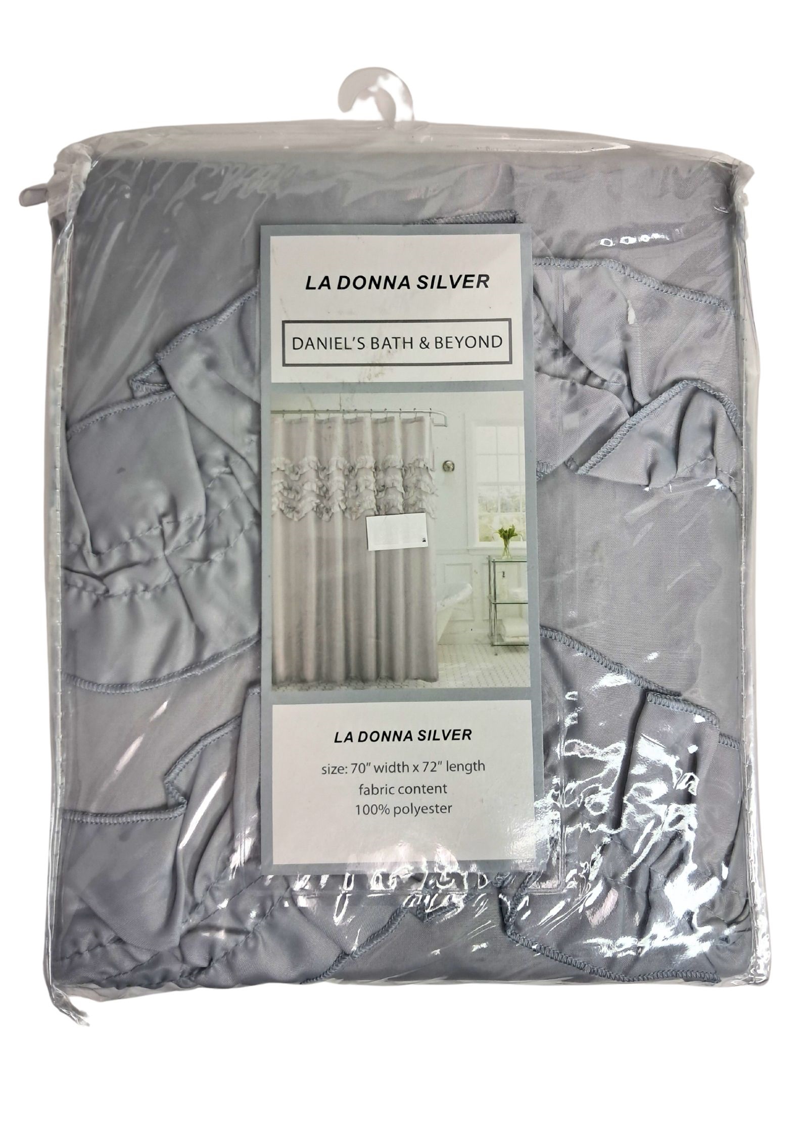 Silver Shower Curtain 70x72"