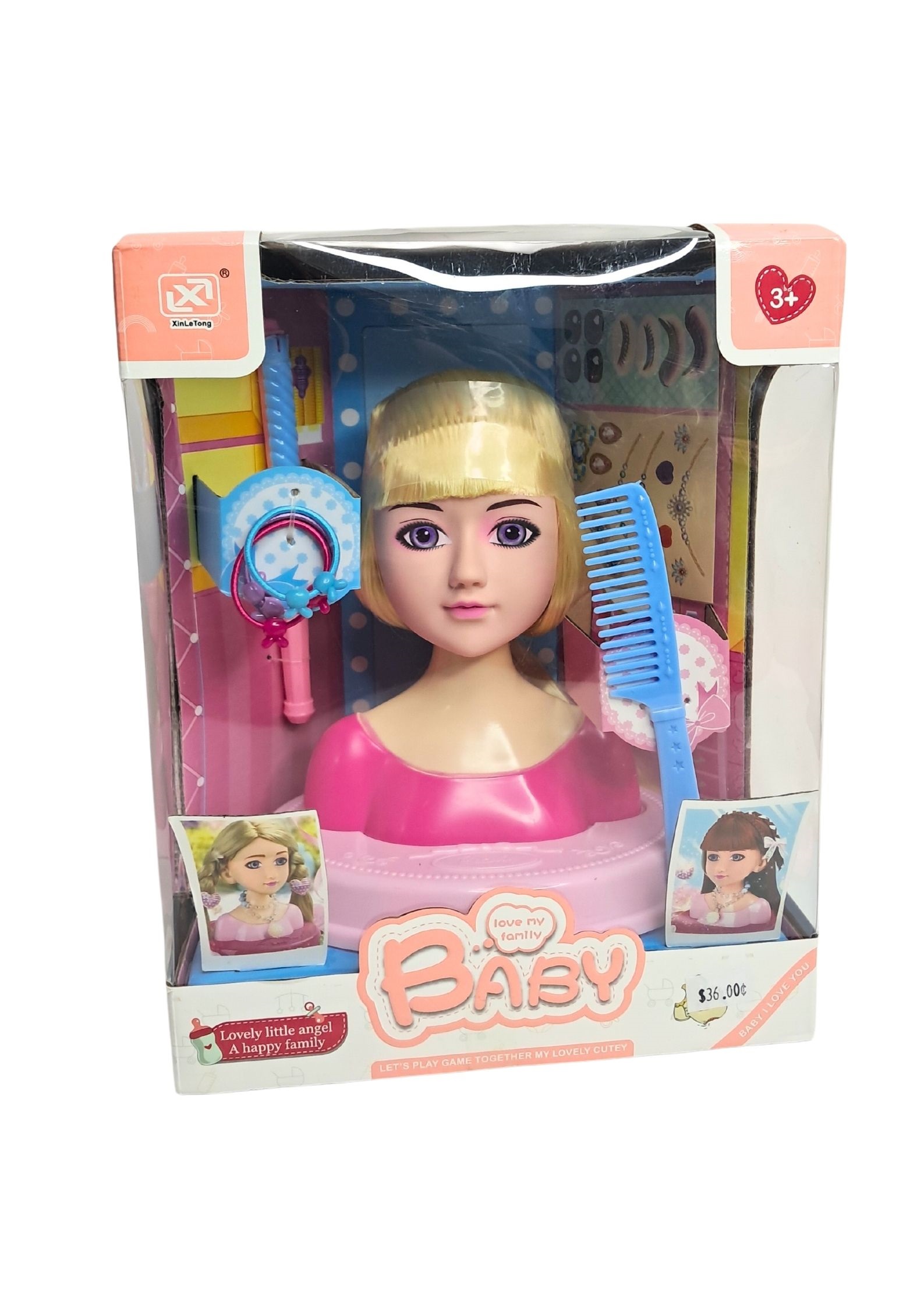 Makeover Doll Head Set