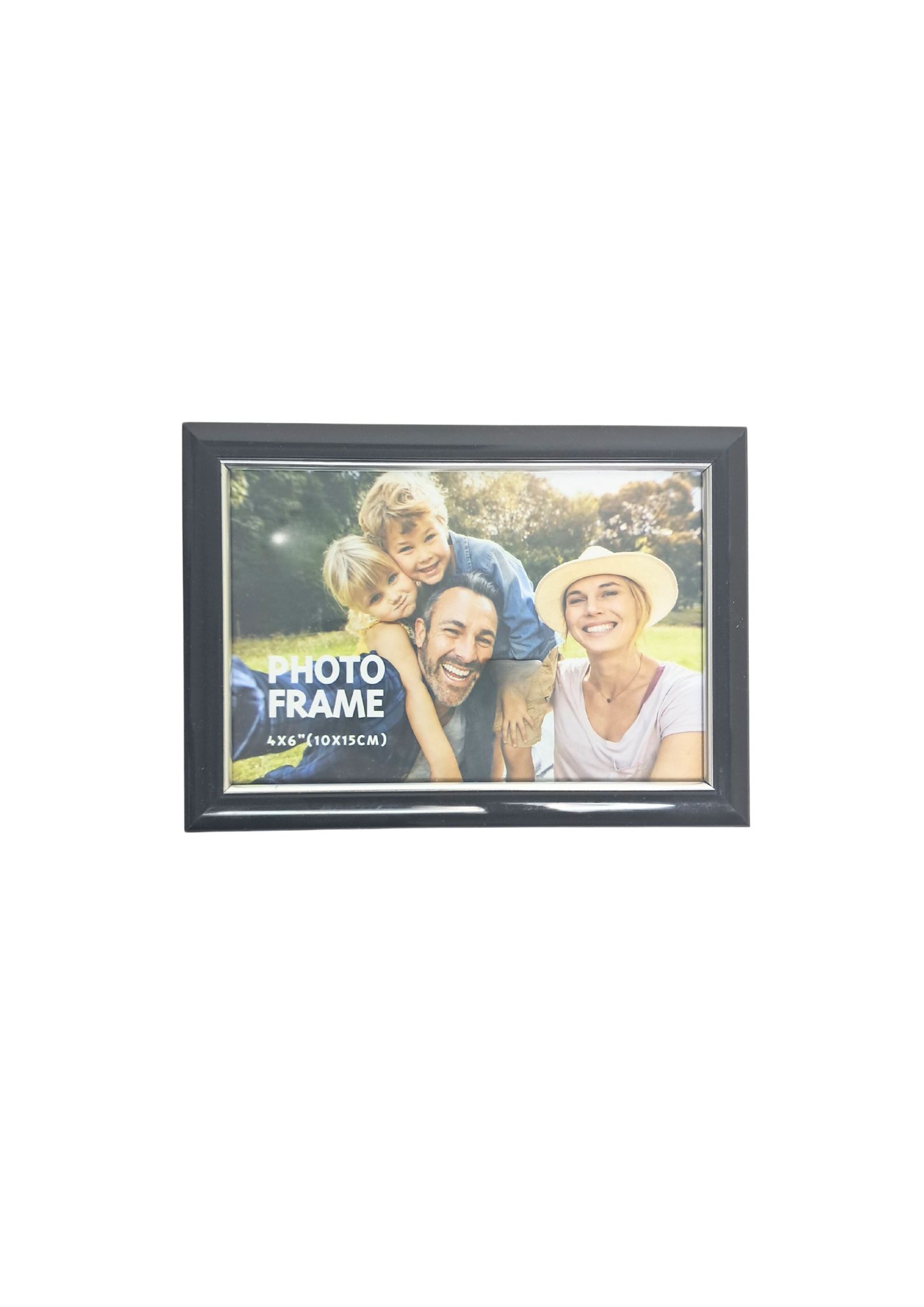 PHOTO FRAME,4x6"BLK/SILVER-PS