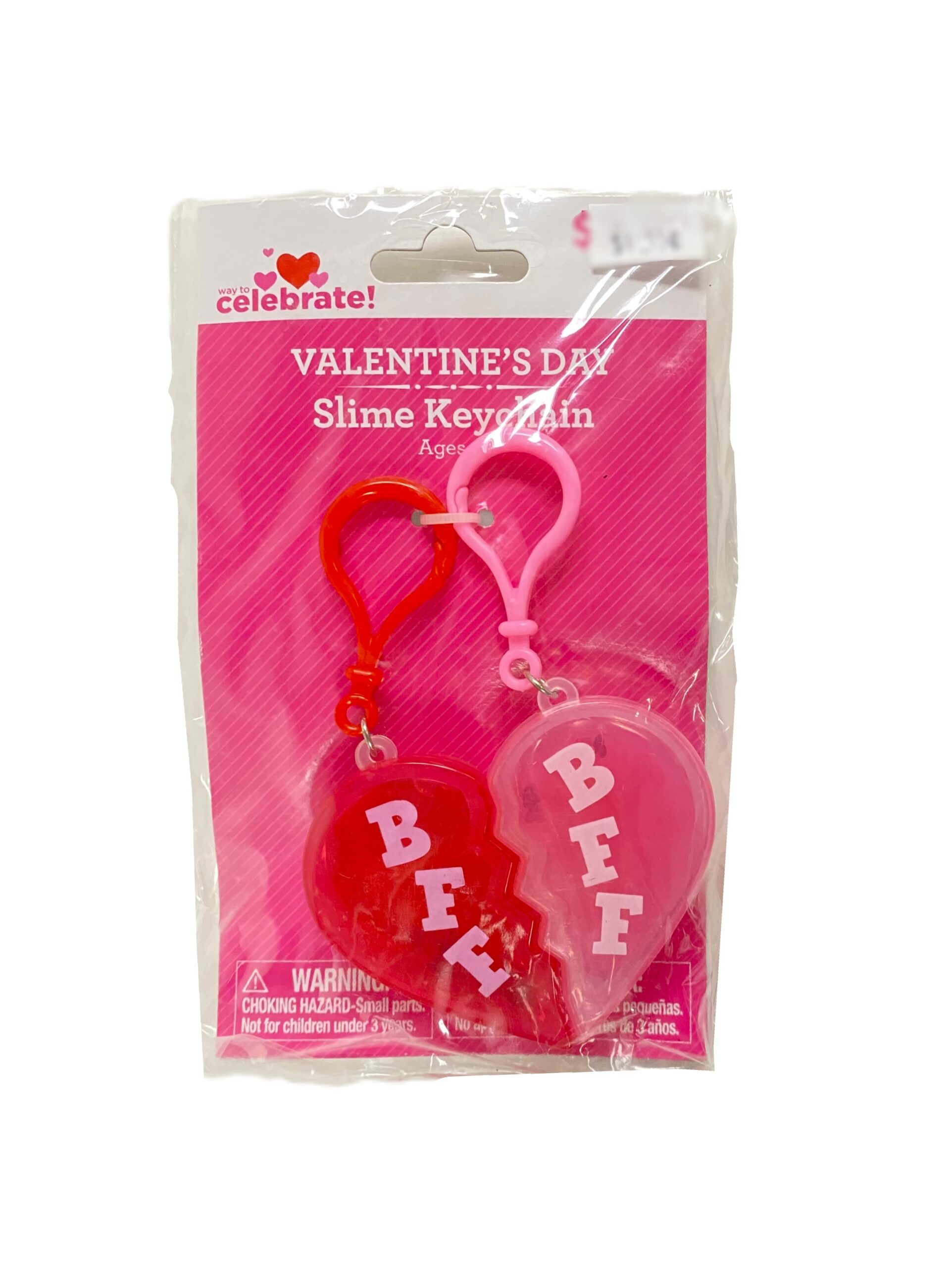 Valentines Slime BFF Keychain