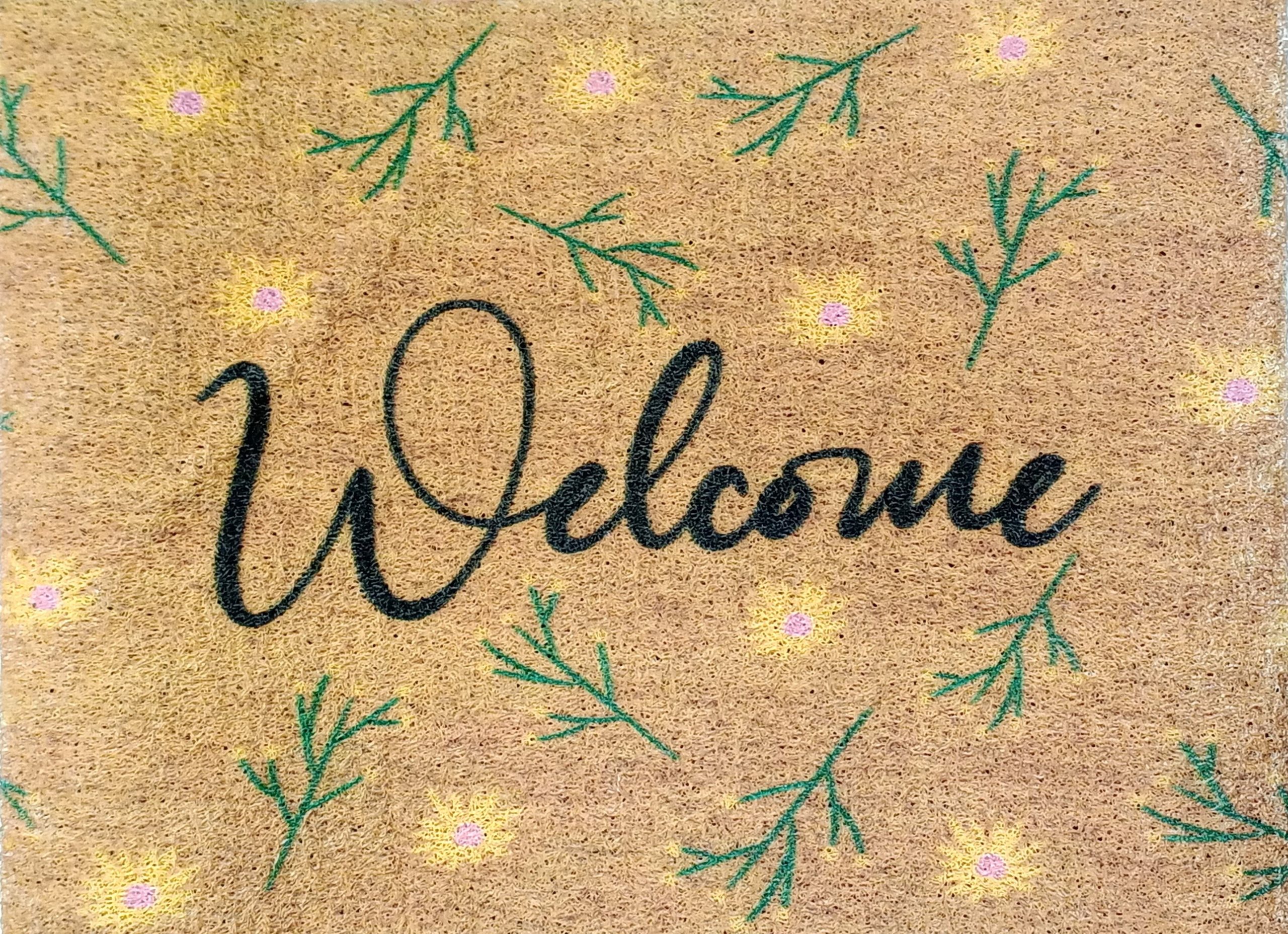 Welcome / Bienvenidos Spring Door Mat 17.7"x29.5"x0.4"(Assorted)