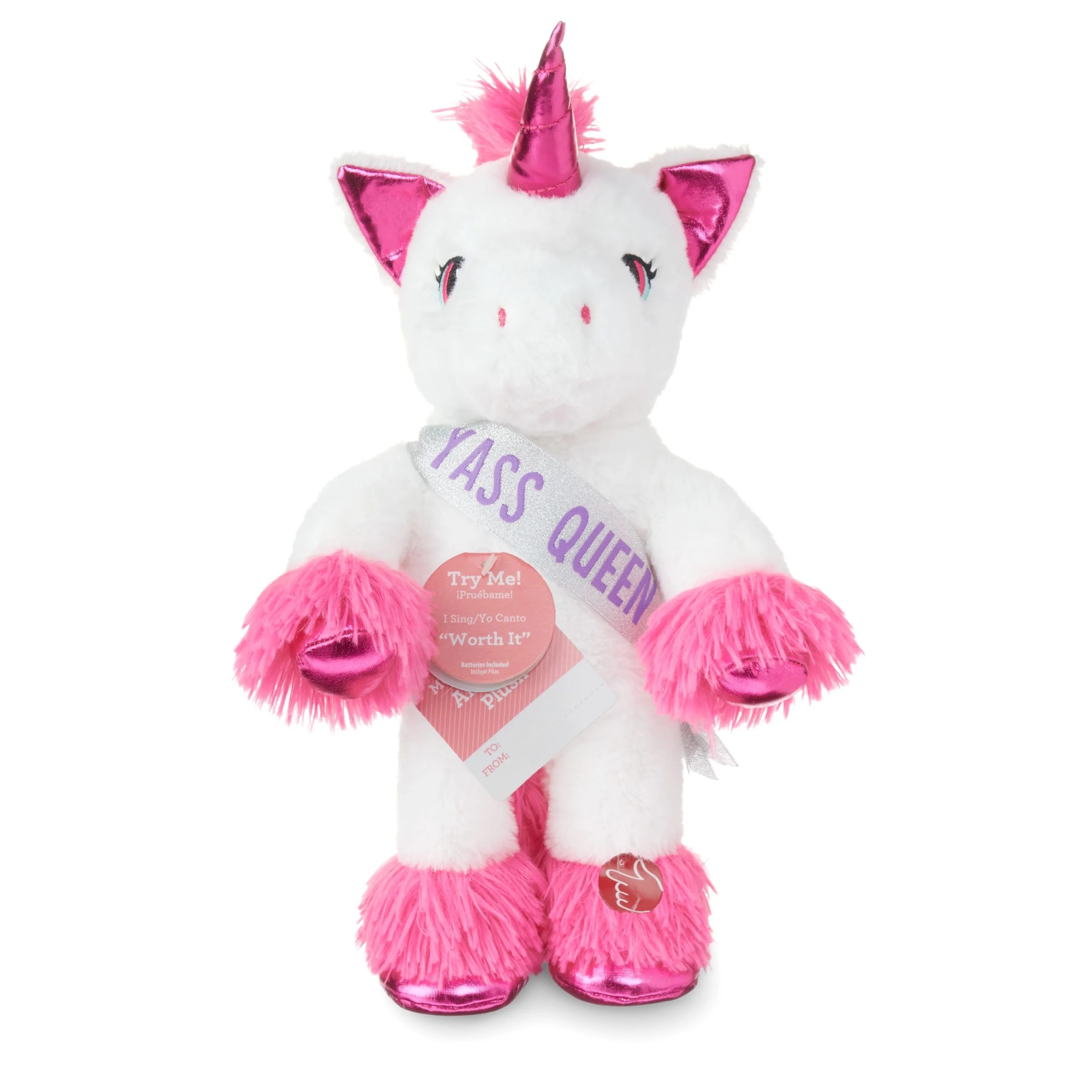 Mother’s Day Animated Plush, Unicorn-Way to Celebrate 13", Sings "Give it to me I'm Worth It