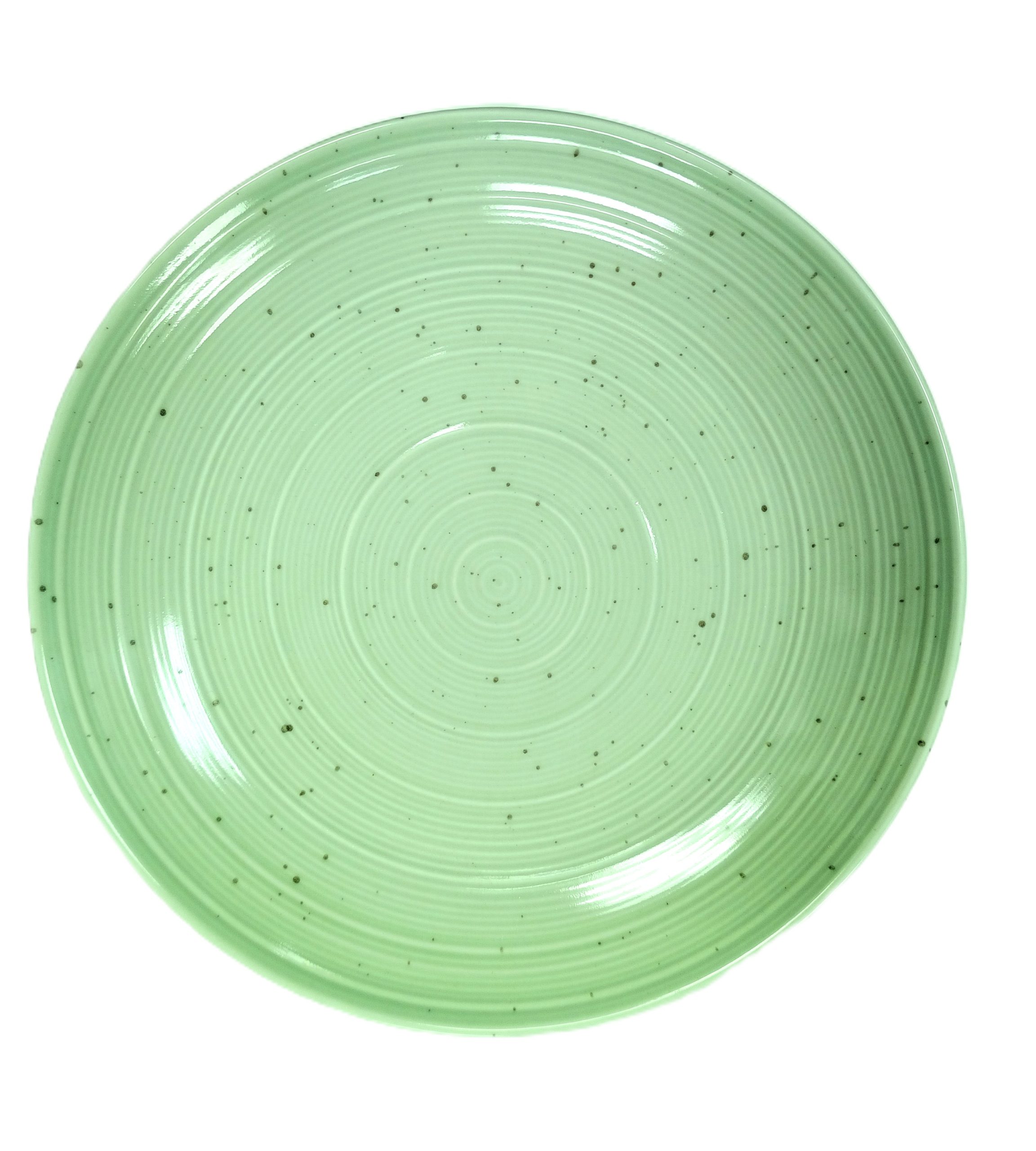 Gibson 7.5" Green Speckled Salad Plate