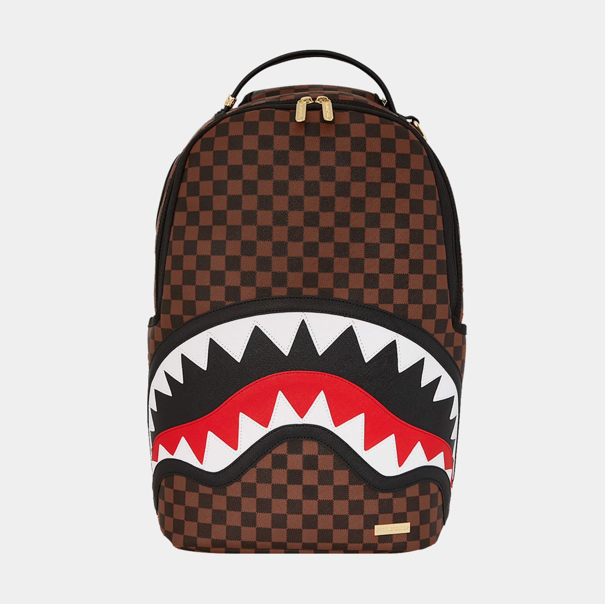 Sprayground Sharks In Paris Brown Checkered Backpack