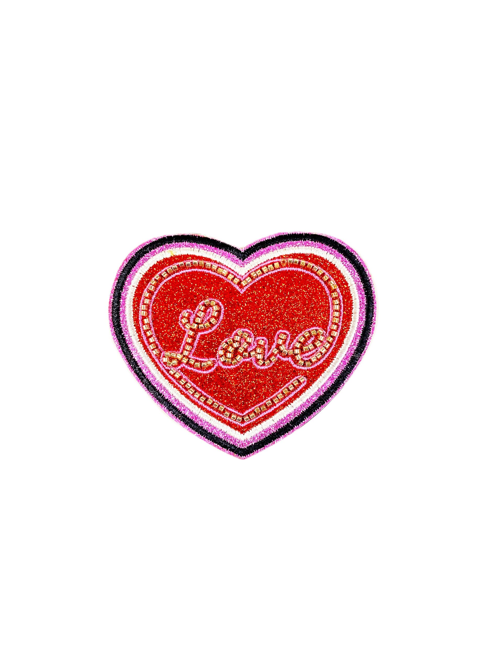 Valentine’s Embroidered Decorative Magnet – Heart with “Love”