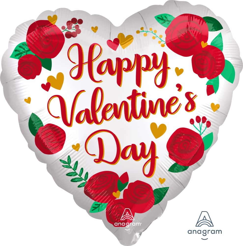 18″ Happy Valentine's Day Roses Balloon