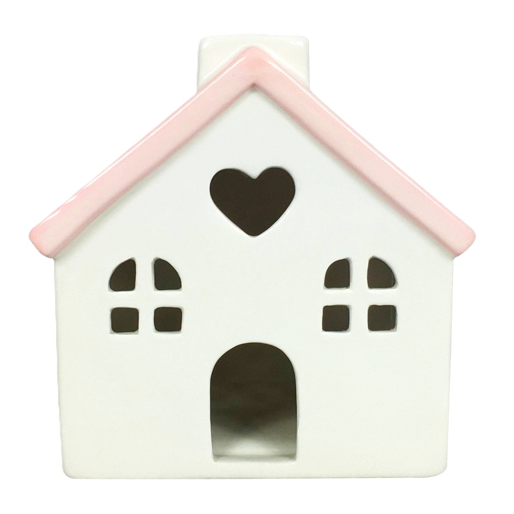 Ceramic Valentine's Day House Pink/White - Spritz™