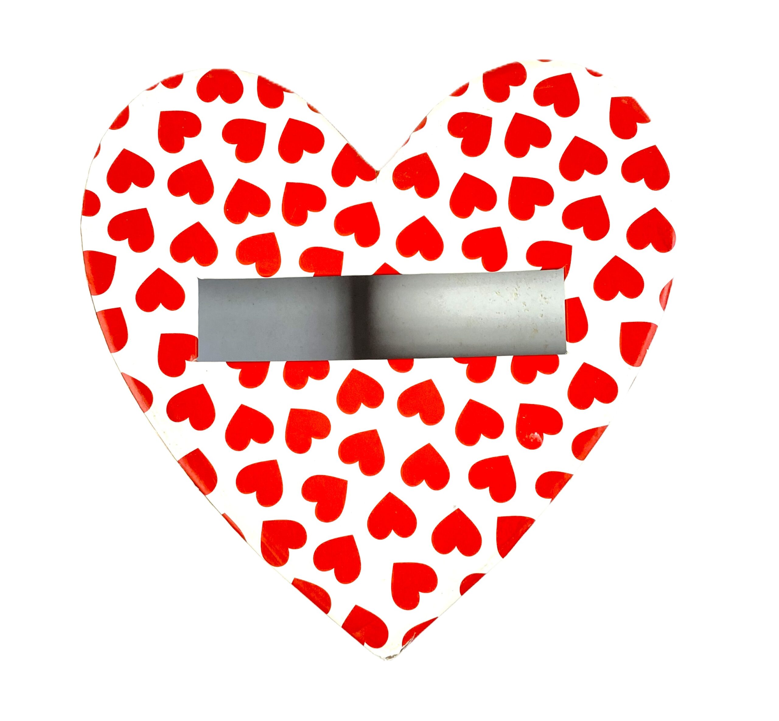 Valentine’s Heart Gift Box – White with Red Hearts