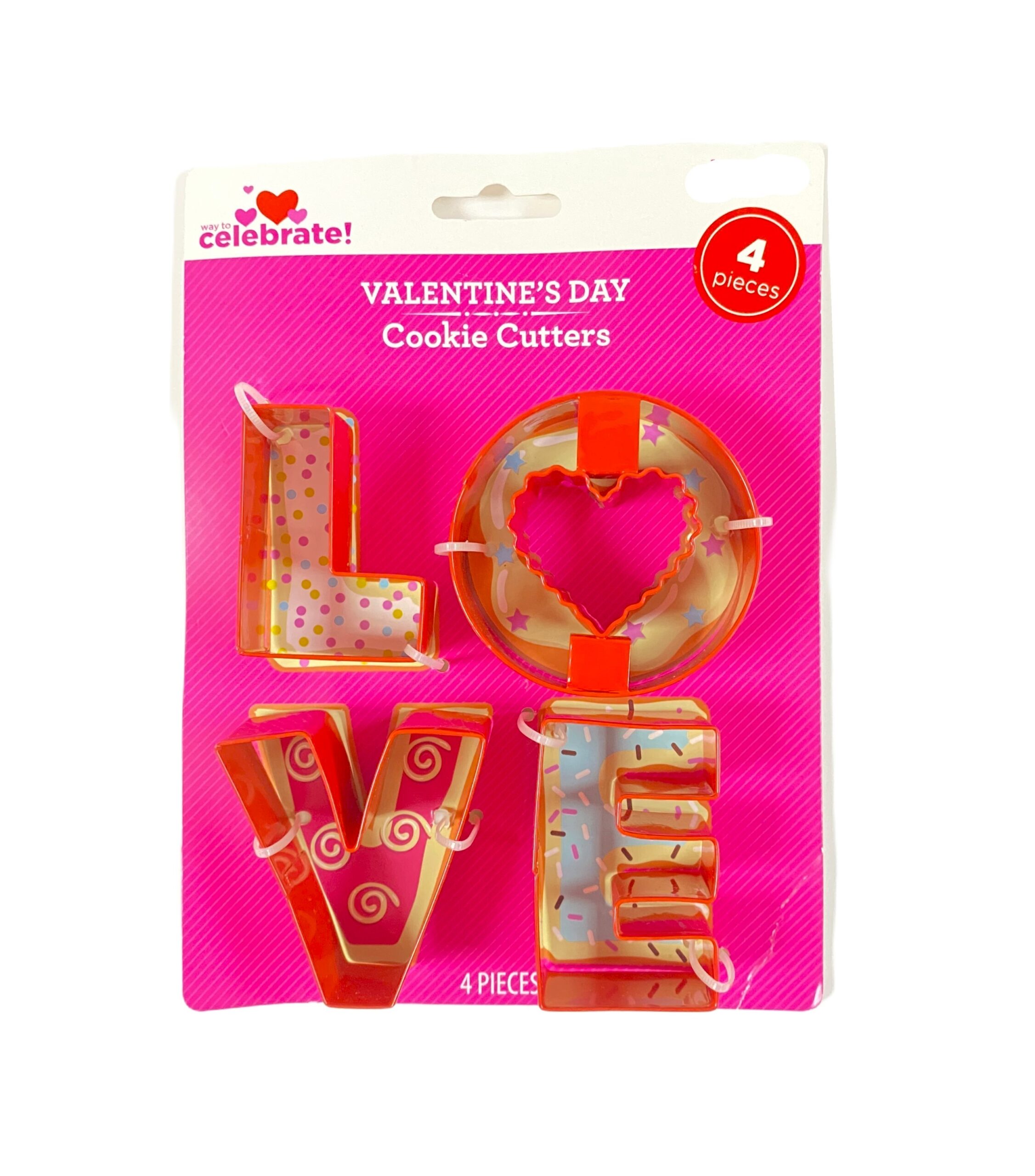 Valentines LOVE Letter Cookie Cutters – 4pcs Set