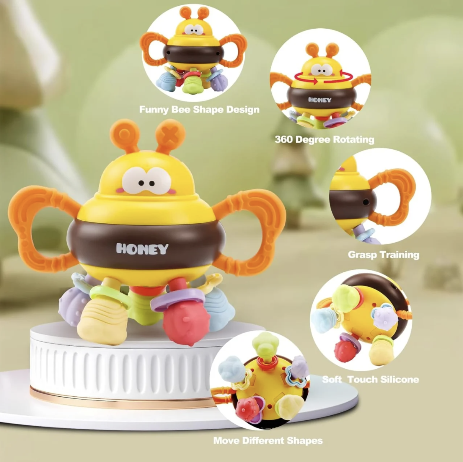 Bee Soft Glue Hand Catchball Toy