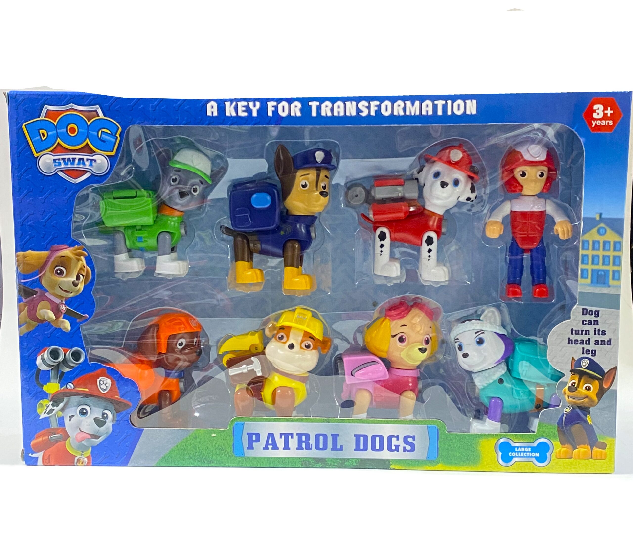 Paw Patrol Dog Swat Figurines Set 8pcs