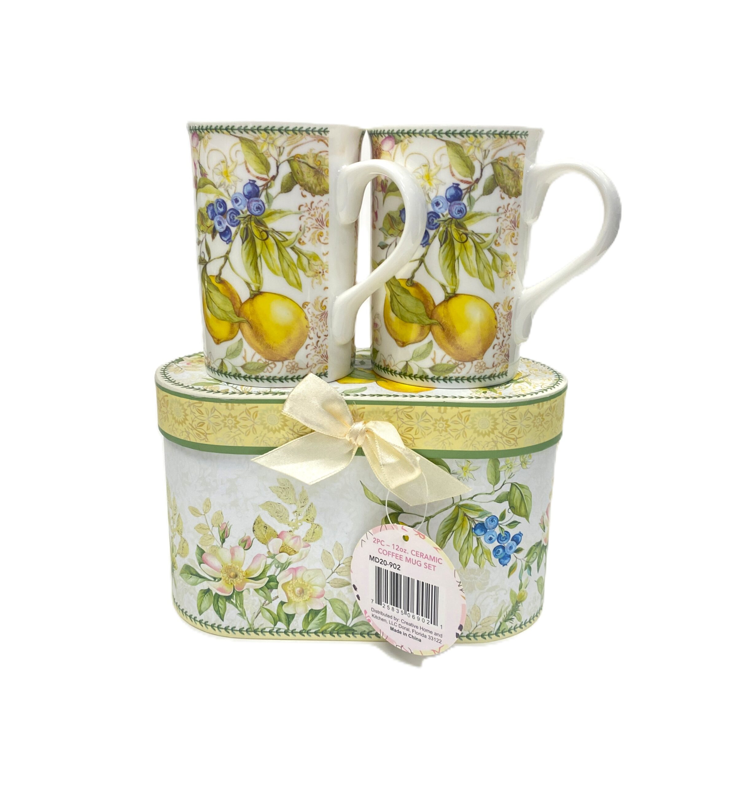 2pc Ceramic 12oz Mug Set