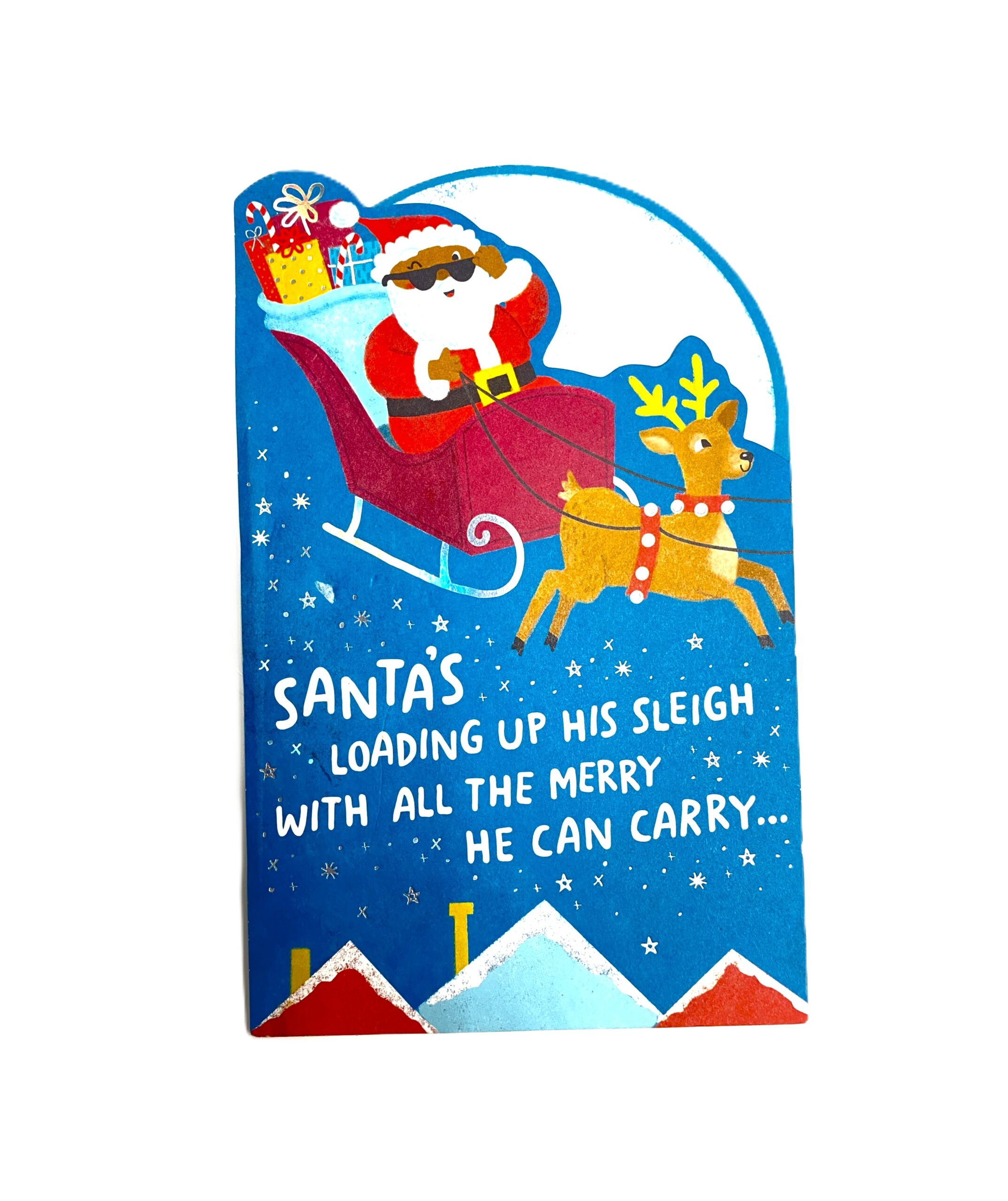 Christmas Greeting Card- Santa's Sleigh