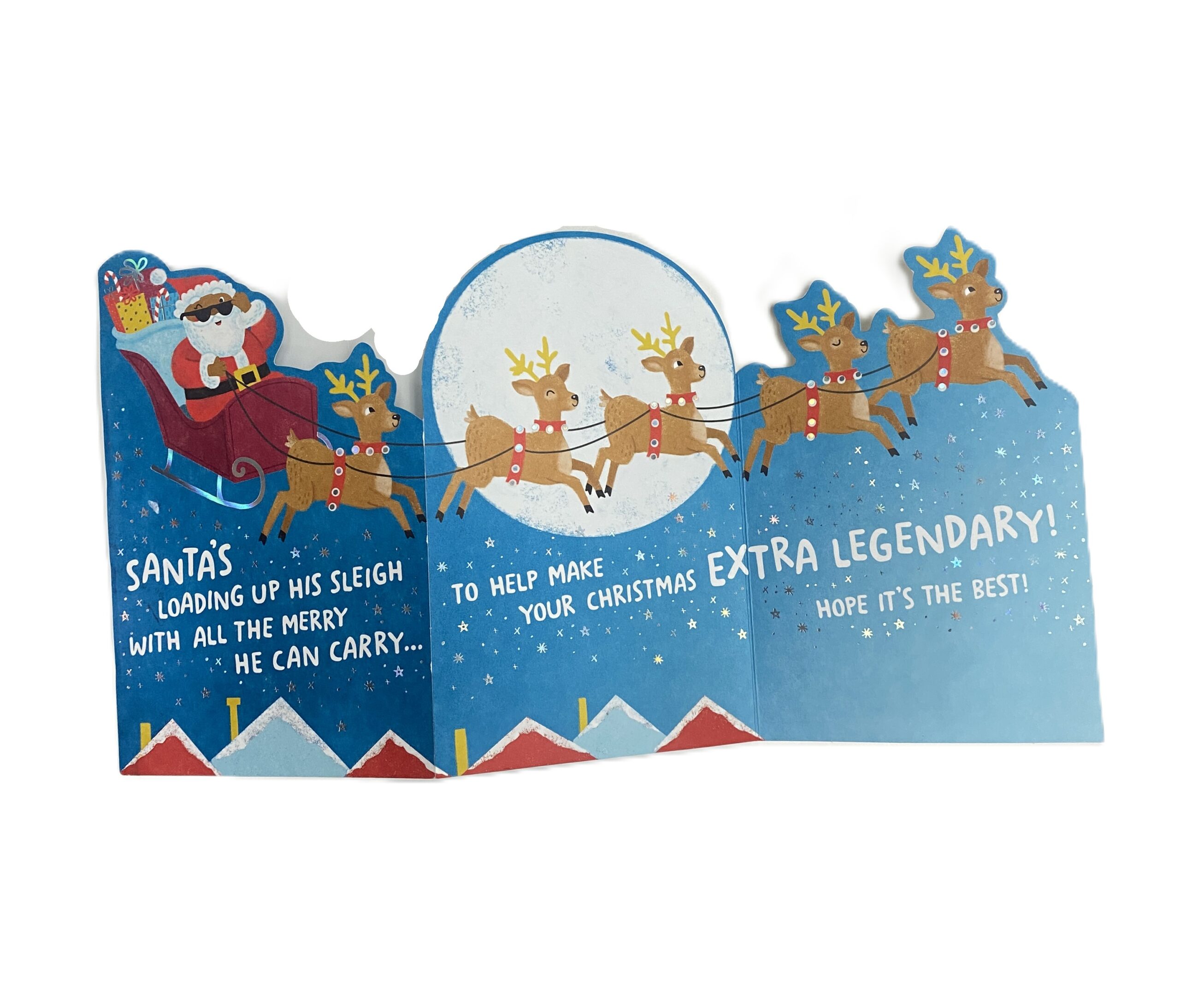 Christmas Greeting Card- Santa's Sleigh - Image 2