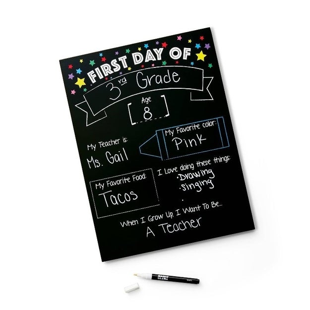 Mondo Llama Reversable ChalkBoard Sign Back to School