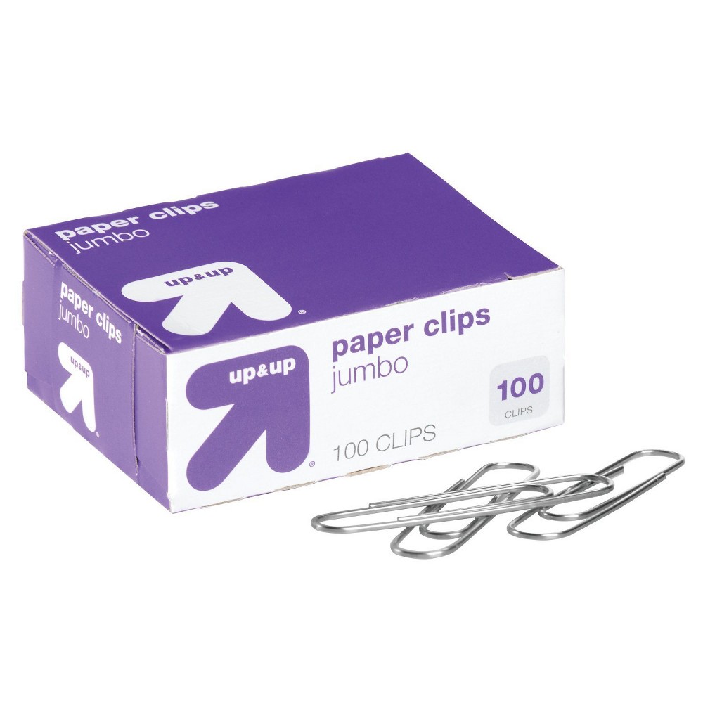 100ct Jumbo Paper Clips - up & up™