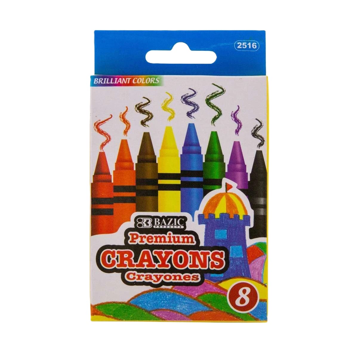 Bazic Premium Crayon, 8pcs