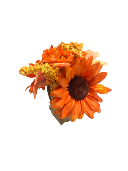 Harvest Burlap w/Floral Decor Asst. - Image 2